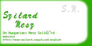 szilard mesz business card